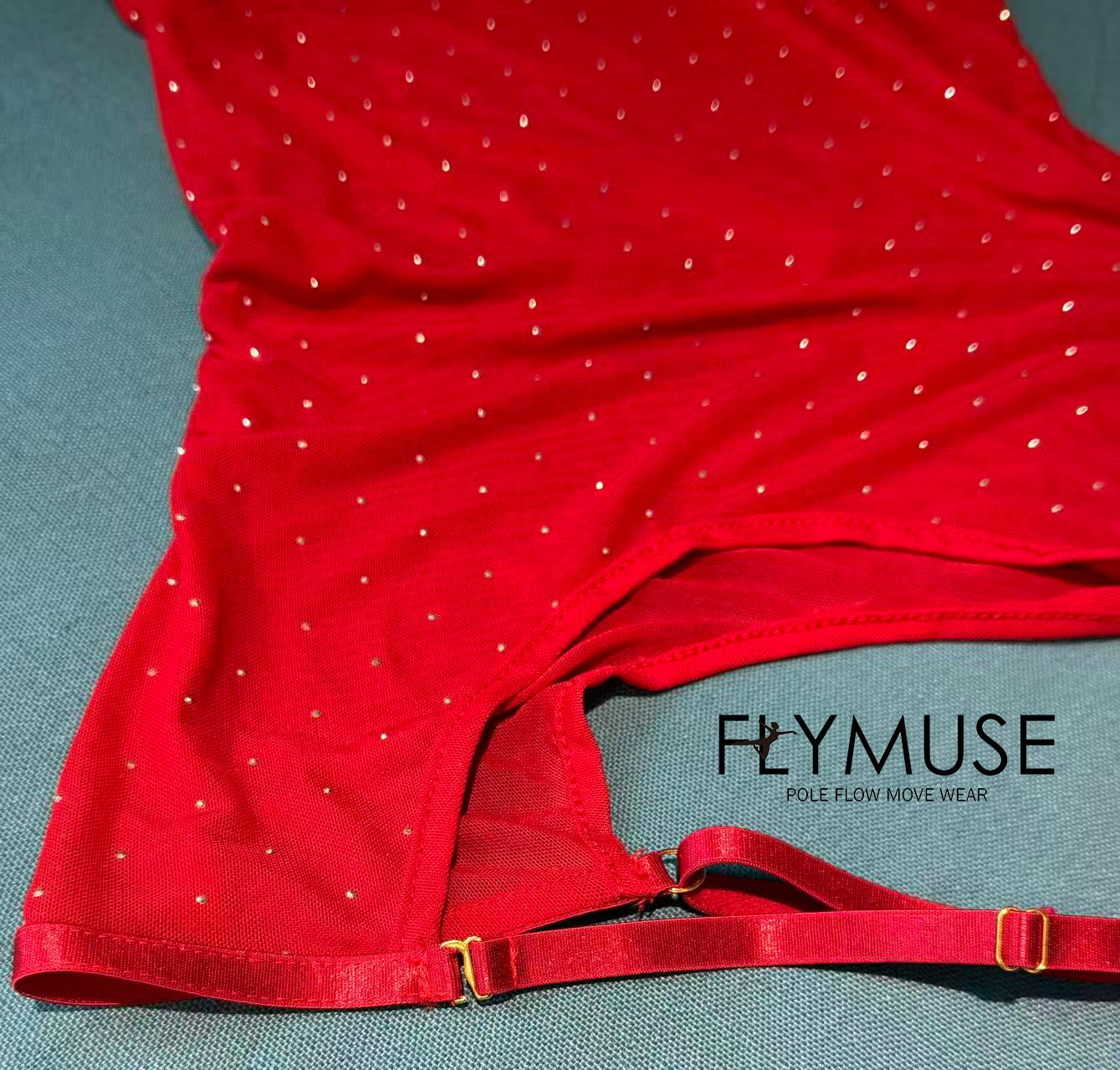 garter dress with small rheinstone