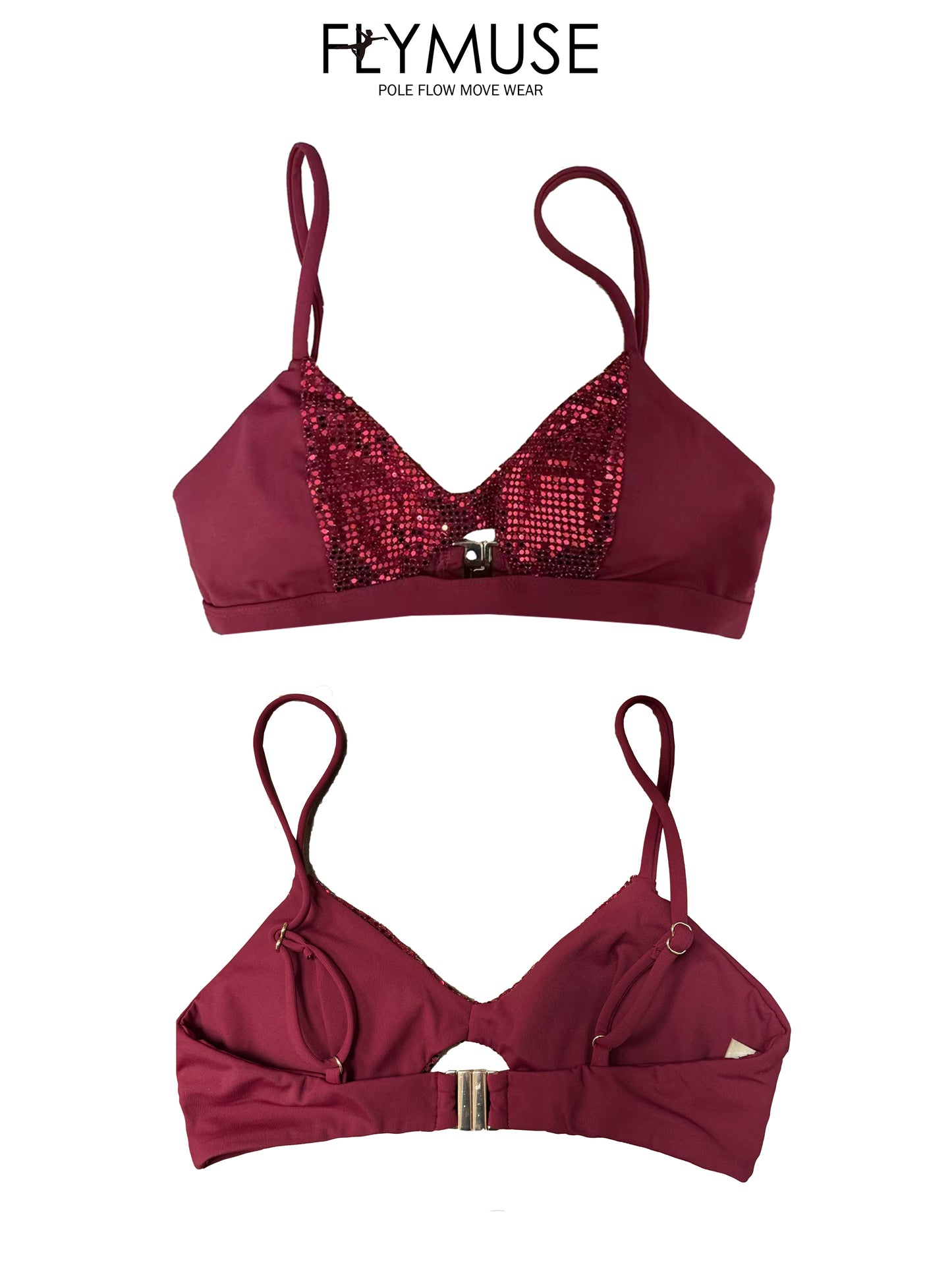 glitter top red