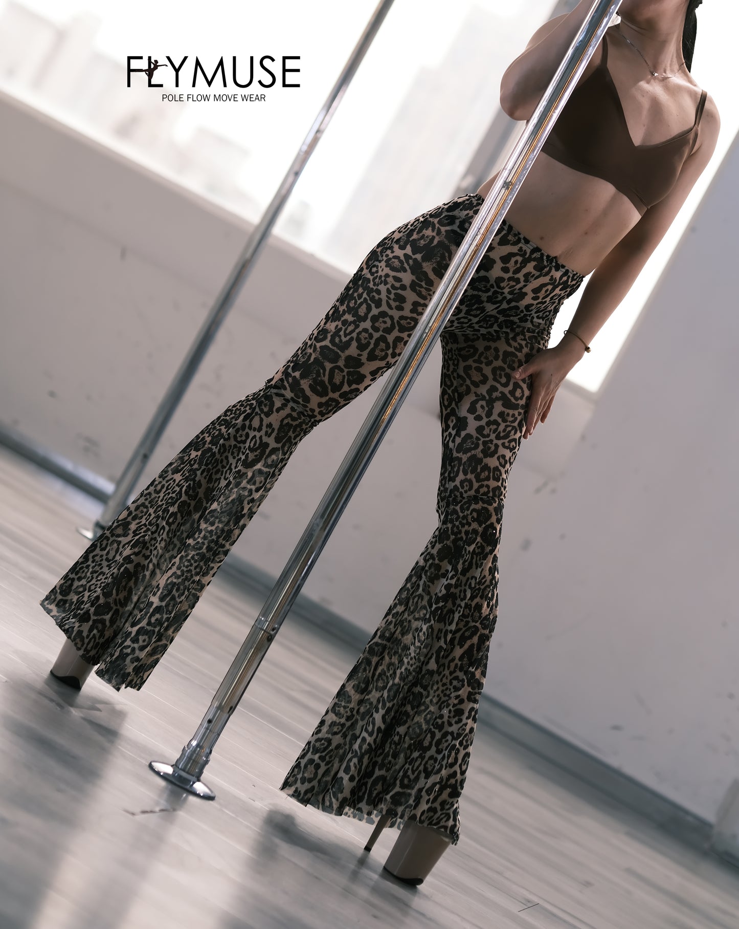 rheinstone mesh pants