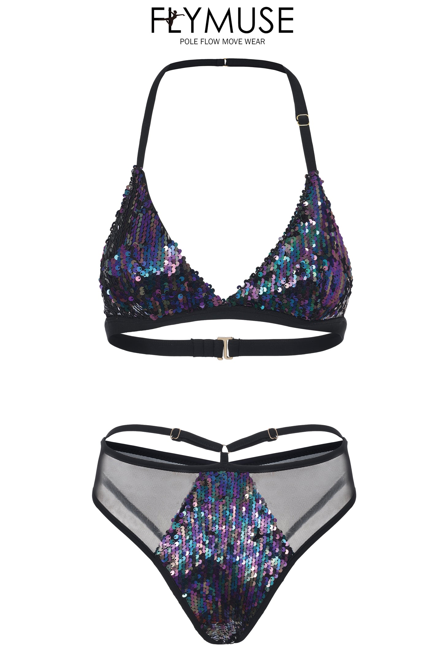 SEQUIN BIKINI TOP
