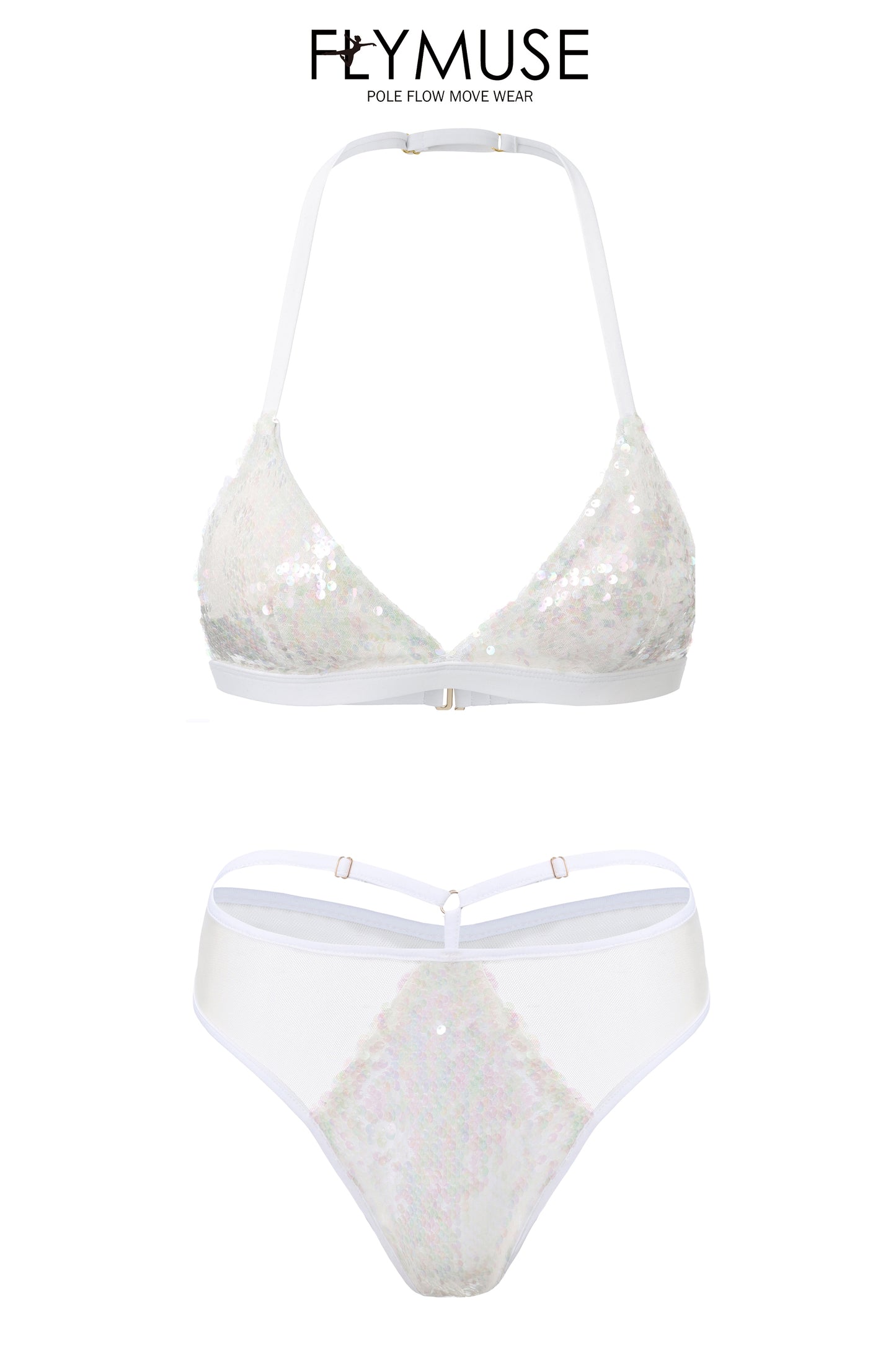 SEQUIN BIKINI TOP