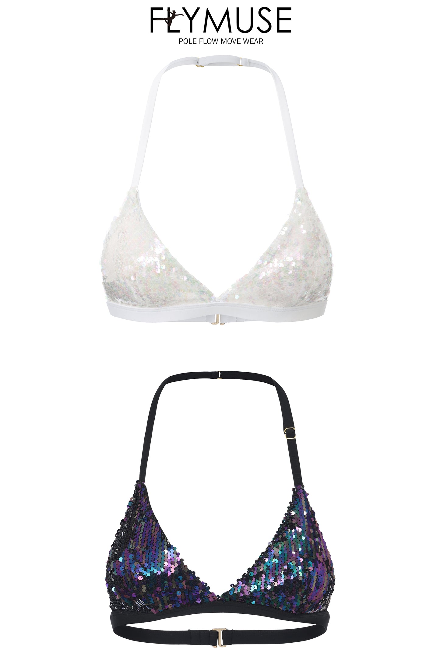 SEQUIN BIKINI TOP