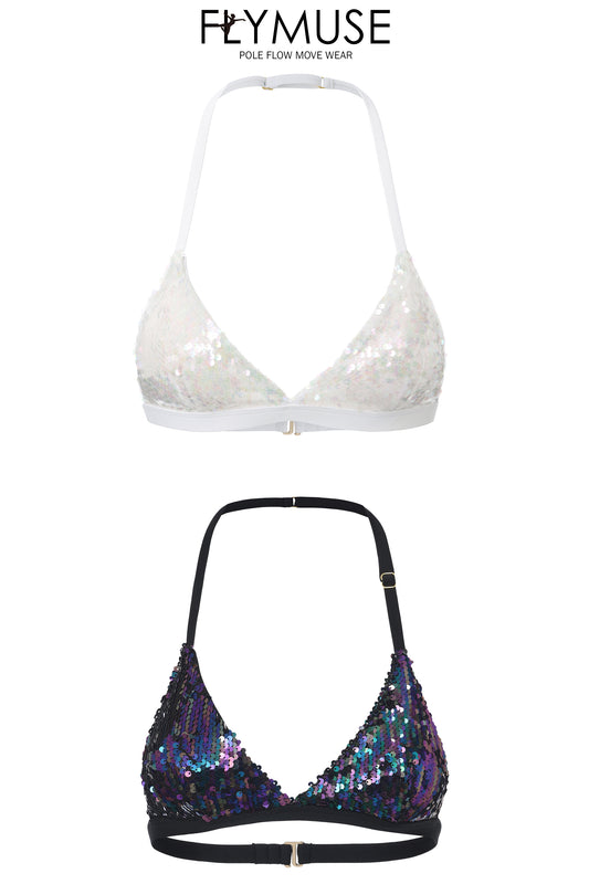 SEQUIN BIKINI TOP